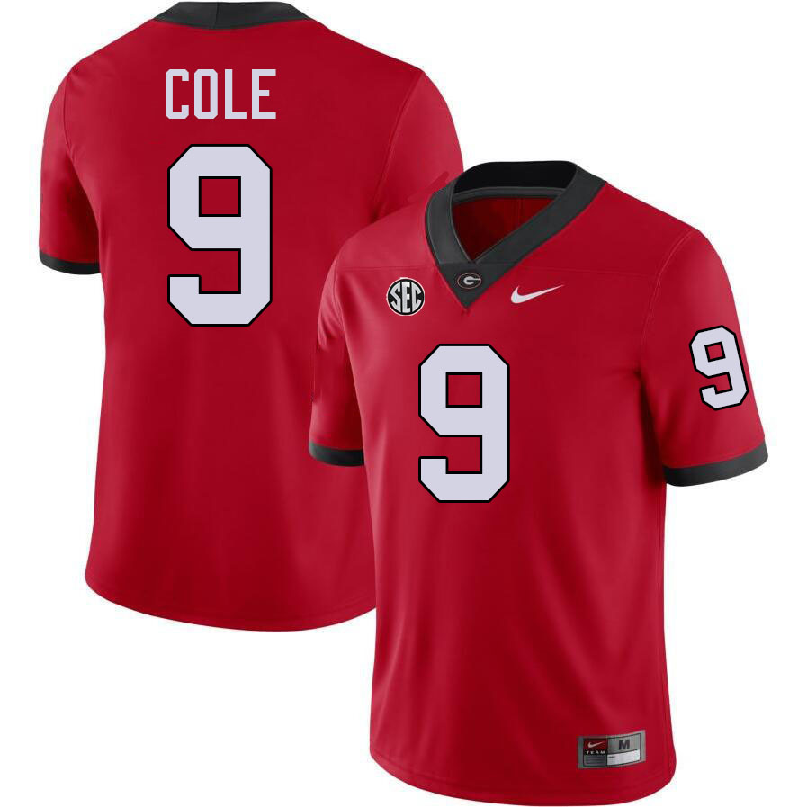 #9 Chris Cole UGA Jersey,University Of Georgia Bulldogs Football Jersey,Uniforms,Gears-Red